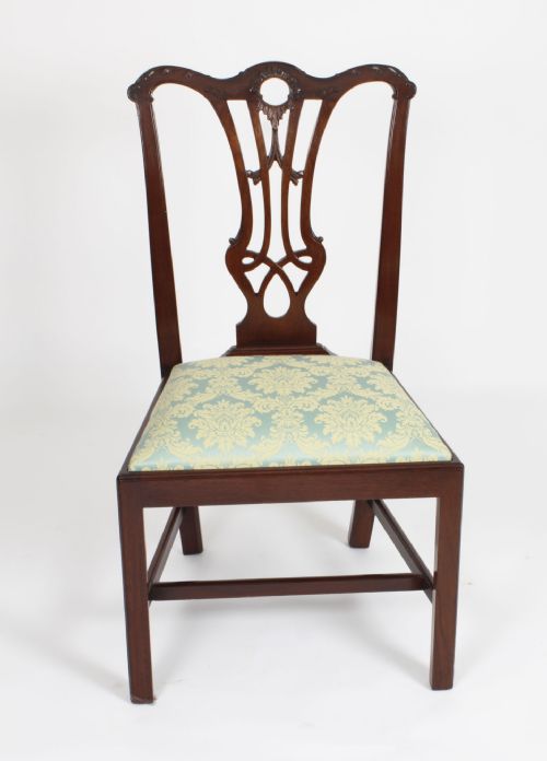 ANTIQUE SET OF 10 CHIPPENDALE REVIVAL DINING CHAIRS 19TH CENTURY - ADDITIONAL PHOTO 3