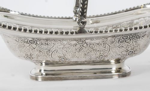 fig 2. Antique George III Old Sheffield Silver on Copper Basket Circa 1810