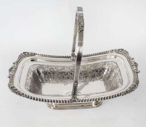 fig 3. Antique George III Old Sheffield Silver on Copper Basket Circa 1810