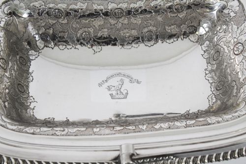 fig 4. Antique George III Old Sheffield Silver on Copper Basket Circa 1810