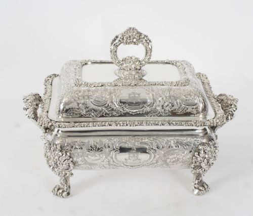 fig 1. Antique Large George III Old Sheffield Entree Dish c.1810 19th Century