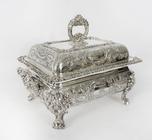 fig 2. Antique Large George III Old Sheffield Entree Dish c.1810 19th Century