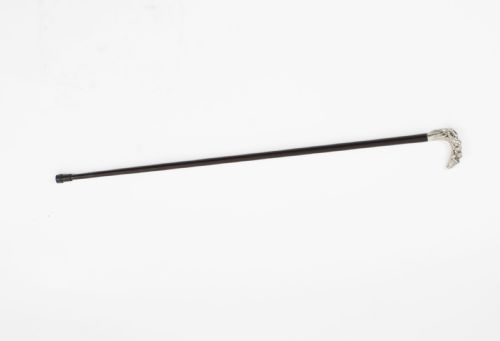 fig 1. Antique French Art Noveau Silver Walking Cane Stick 19th Century 93cm/36.6inches