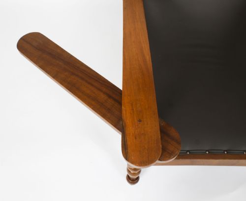 ANGLO INDIAN TEAK PLANTER'S CHAIR WITH EXTENDING ARMS19TH CENTURY - ADDITIONAL PHOTO 6