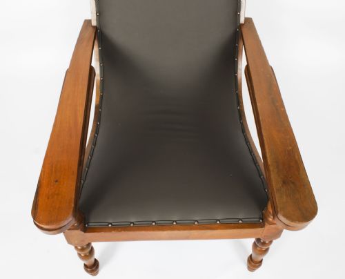 ANGLO INDIAN TEAK PLANTER'S CHAIR WITH EXTENDING ARMS19TH CENTURY - ADDITIONAL PHOTO 8