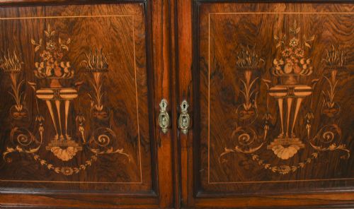 fig 6. Antique Victorian Gonçalo Alves & Marquetry Secretaire Bookcase 19th C