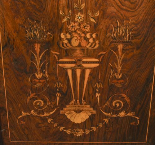 fig 7. Antique Victorian Gonçalo Alves & Marquetry Secretaire Bookcase 19th C