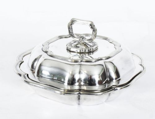 fig 1. Antique Silver Plated Entree Dish Asprey London C1870 19th Century
