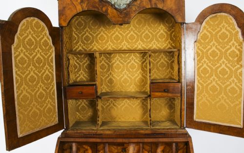 ANTIQUE VENETIAN WALNUT BUREAU BOOKCASE C1750 18TH CENTURY - ADDITIONAL PHOTO 2