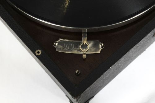fig 3. Antique Portable HMV Gramophone Mod 101 Black Circa 1929