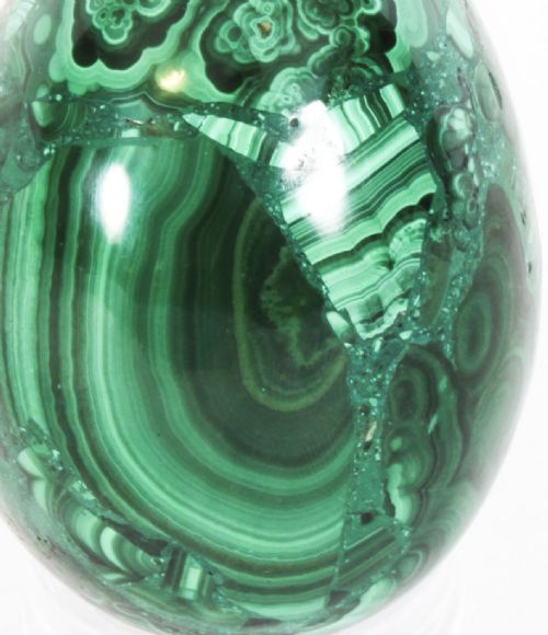 fig 3. Antique Large Polished Malachite Egg Circa Circa 1900