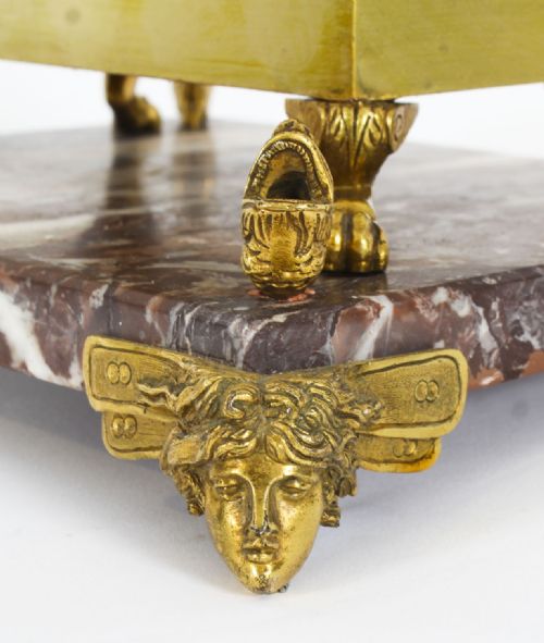 ANTIQUE FRENCH ORMOLU MARBLE CASKET 19TH C - ADDITIONAL PHOTO 11