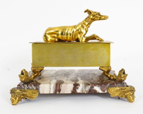 ANTIQUE FRENCH ORMOLU MARBLE CASKET 19TH C - ADDITIONAL PHOTO 12