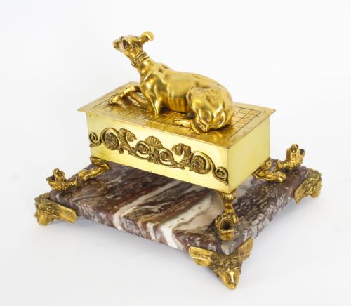 ANTIQUE FRENCH ORMOLU MARBLE CASKET 19TH C - ADDITIONAL PHOTO 16
