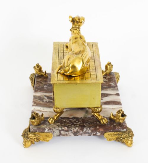 ANTIQUE FRENCH ORMOLU MARBLE CASKET 19TH C - ADDITIONAL PHOTO 17