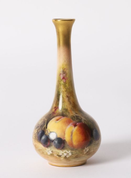 fig 5. Antique Pair Royal Worcester Miniature Porcelain Vases William Ricketts 1924