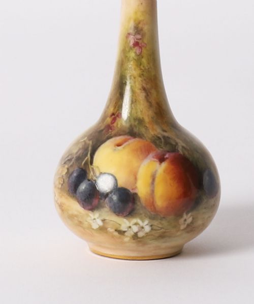 fig 6. Antique Pair Royal Worcester Miniature Porcelain Vases William Ricketts 1924