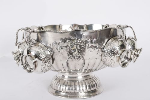 fig 1. Antique Punch Bowl Set / Wine Champagne cooler 20th Century