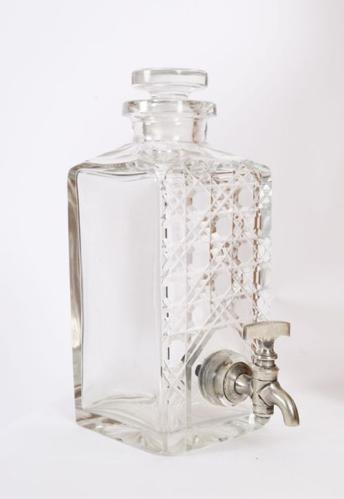 ANTIQUE POLLARD OAK THREE CRYSTAL DECANTER TANTALUS DRY BAR HUMIDOR 19TH C - ADDITIONAL PHOTO 13