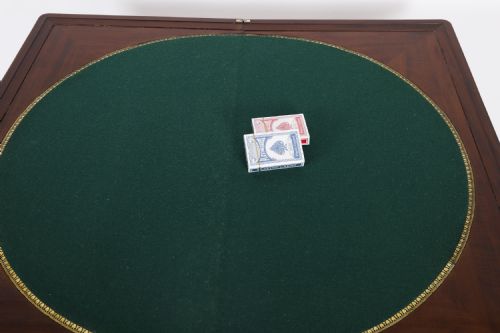 fig 3. Antique Charles X Foldover Games Card Roulette Table Circa 1810 19th C