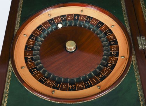 fig 7. Antique Charles X Foldover Games Card Roulette Table Circa 1810 19th C