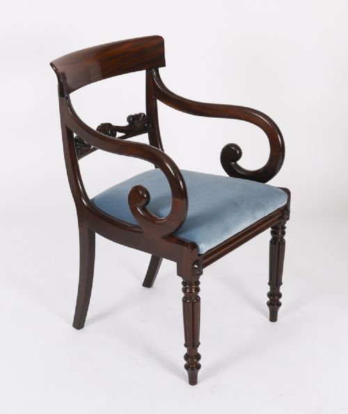 fig 2. Antique Set 8 English William IV Barback Dining Chairs Circa 1830 19th C