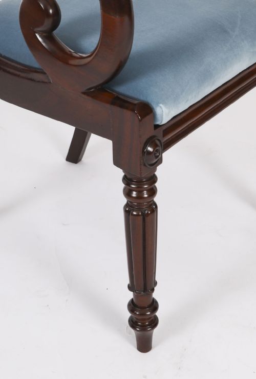 fig 6. Antique Set 8 English William IV Barback Dining Chairs Circa 1830 19th C