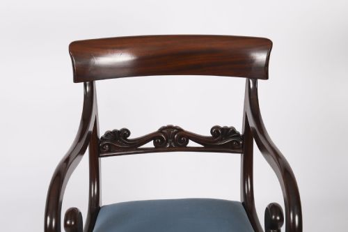 fig 10. Antique Set 8 English William IV Barback Dining Chairs Circa 1830 19th C