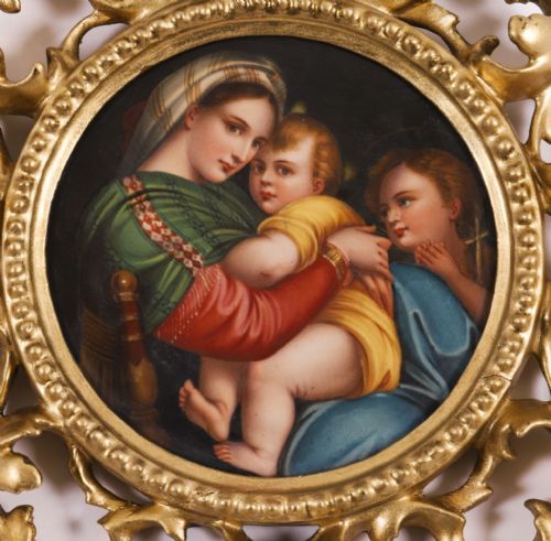 fig 1. Antique Porcelain Plaque 