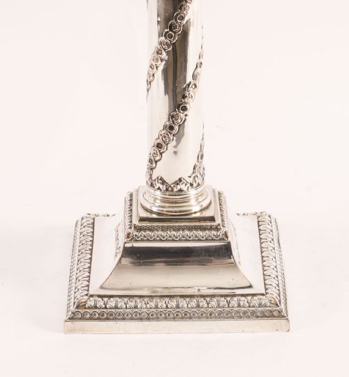 ANTIQUE PAIR OLD SHEFFIELD SILVER PLATED CANDLESTICKS CIRCA 1775 18TH C - ADDITIONAL PHOTO 3