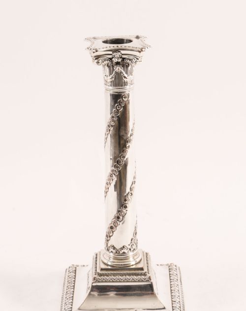 ANTIQUE PAIR OLD SHEFFIELD SILVER PLATED CANDLESTICKS CIRCA 1775 18TH C - ADDITIONAL PHOTO 4