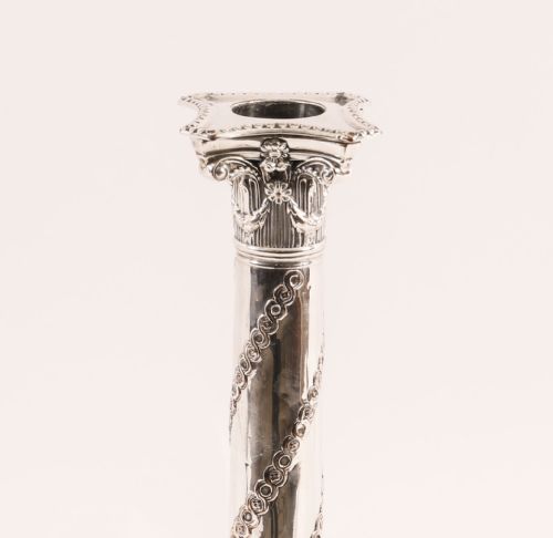 ANTIQUE PAIR OLD SHEFFIELD SILVER PLATED CANDLESTICKS CIRCA 1775 18TH C - ADDITIONAL PHOTO 6