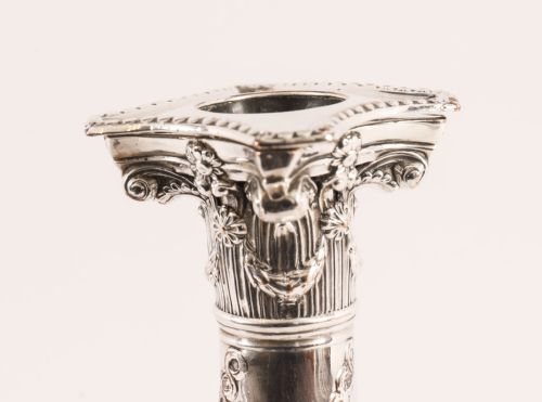 ANTIQUE PAIR OLD SHEFFIELD SILVER PLATED CANDLESTICKS CIRCA 1775 18TH C - ADDITIONAL PHOTO 9