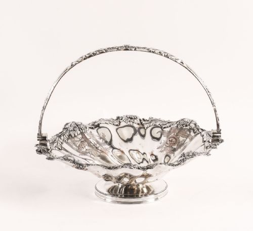 fig 1. Antique Old Sheffield Plated Fruit Basket by Matthew Boulton 19th C