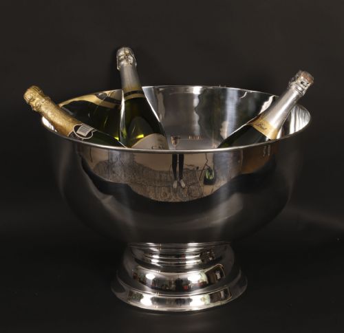 fig 1. Antique Art Deco Silver Plated Champagne / Wine Cooler Mappin & Webb 20th C