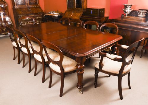 ANTIQUE 8FT VICTORIAN FLAME MAHOGANY EXTENDING DINING TABLE C1870 - ADDITIONAL PHOTO 2