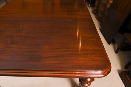 ANTIQUE 8FT VICTORIAN FLAME MAHOGANY EXTENDING DINING TABLE C1870 - ADDITIONAL PHOTO 8