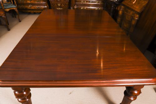 ANTIQUE 8FT VICTORIAN FLAME MAHOGANY EXTENDING DINING TABLE C1870 - ADDITIONAL PHOTO 11