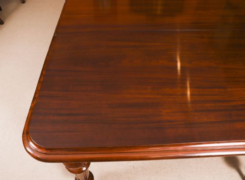 ANTIQUE 8FT VICTORIAN FLAME MAHOGANY EXTENDING DINING TABLE C1870 - ADDITIONAL PHOTO 12