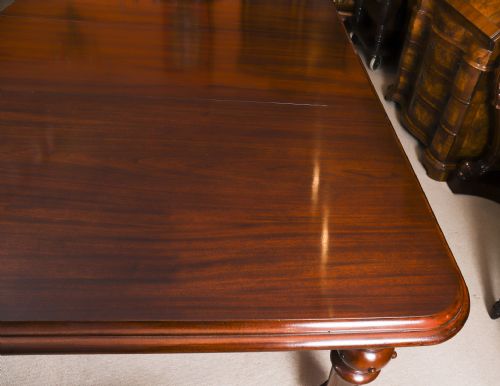 ANTIQUE 8FT VICTORIAN FLAME MAHOGANY EXTENDING DINING TABLE C1870 - ADDITIONAL PHOTO 13
