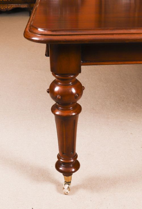 ANTIQUE 8FT VICTORIAN FLAME MAHOGANY EXTENDING DINING TABLE C1870 - ADDITIONAL PHOTO 15