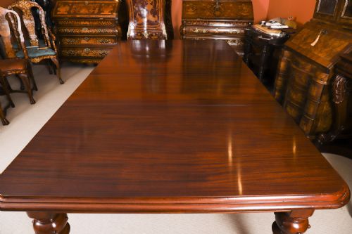 ANTIQUE 8FT VICTORIAN FLAME MAHOGANY EXTENDING DINING TABLE C1870 - ADDITIONAL PHOTO 16
