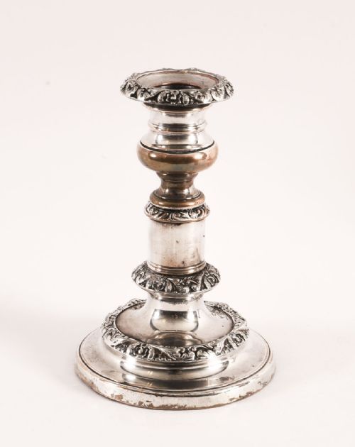 fig 4. Antique Pair George IV Old Sheffield Telescopic Candlesticks C1825 19th C
