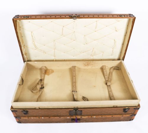ANTIQUE AUX ETATS UNIS OF PARIS STEAMER TRUNK LUGGAGE CIRCA 1920 - ADDITIONAL PHOTO 10