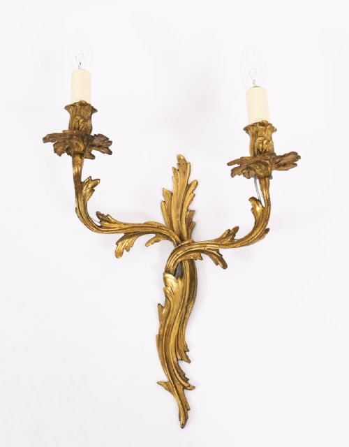 fig 1. Antique Set of 6 French Neo-Classical Style Ormolu Wall Lights 19th C