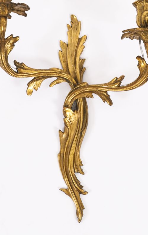 fig 2. Antique Set of 6 French Neo-Classical Style Ormolu Wall Lights 19th C
