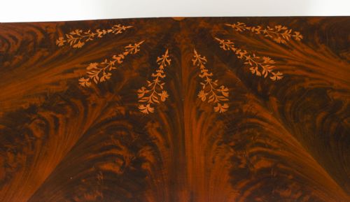 ANTIQUE ITALIAN FLAME MAHOGANY GILTWOOD DOLPHIN CONSOLE TABLE 19TH C - ADDITIONAL PHOTO 8