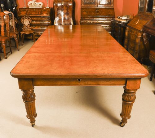 fig 1. Antique 10ft Victorian Pollard Oak Extending Dining Table 19th Century