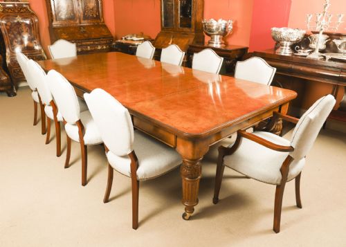 fig 2. Antique 10ft Victorian Pollard Oak Extending Dining Table 19th Century