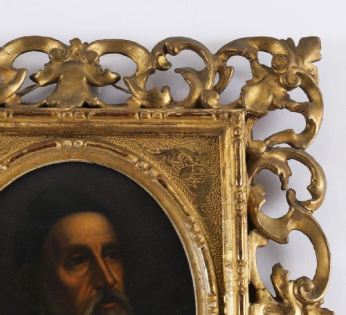 fig 6. Antique Pair Self Portraits Rubens & Titian Florentine Frames 19th C